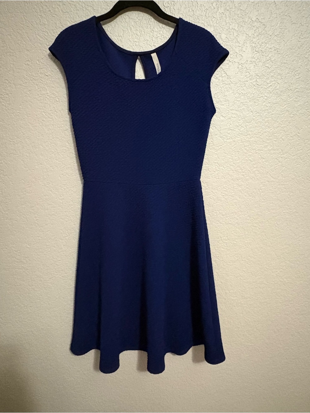 Gilli Women’s Small Royal Blue Fit & Flare Skater Dress Keyhole Back
